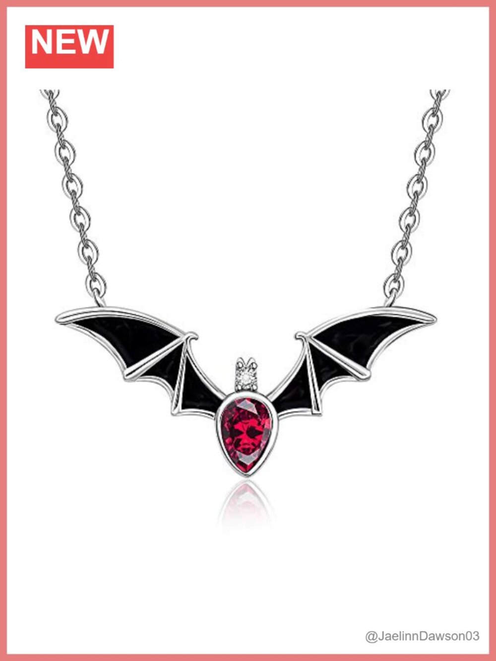 Sterling Silver Bat Pendant Necklace Halloween Goth Choker